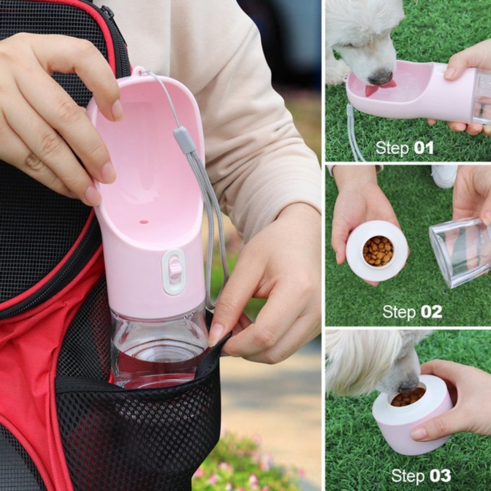 Multifunctional Portable Pet Water Bottle & Feeder